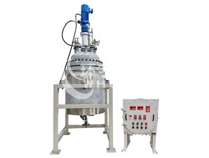 300L高温锆材复合板夹套外循环加热反应釜已完工发往邢台