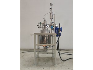 10L不锈钢手动吊杆升降反应釜已完工发往淄博