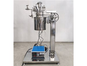 0.5L高压不锈钢衬钛手动升降电加热反应釜已完工发往河北
